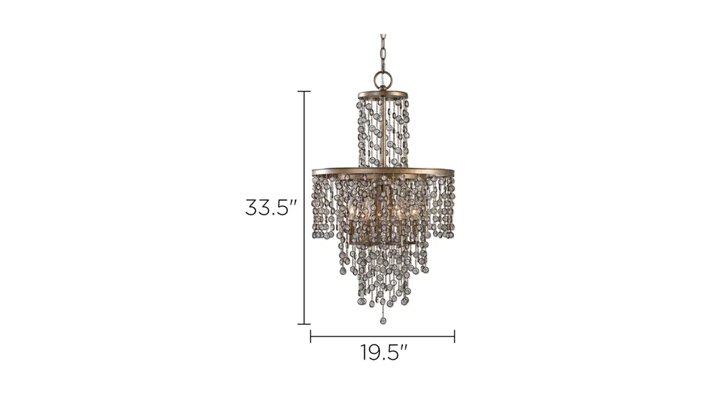 Valka Crystal Chandelier Dimensions