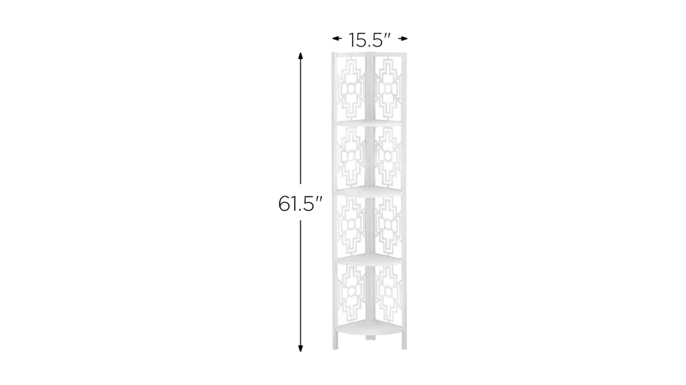 Noe Metal Corner Bookcase Dimensions