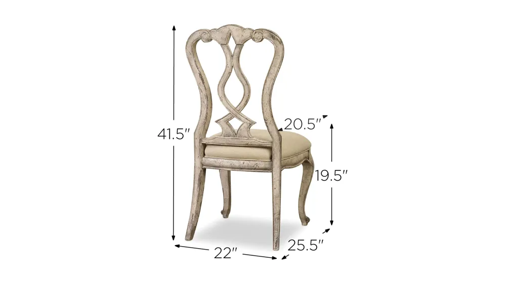 Chatelet Splatback Side Chair - Set of 2 Dimensions