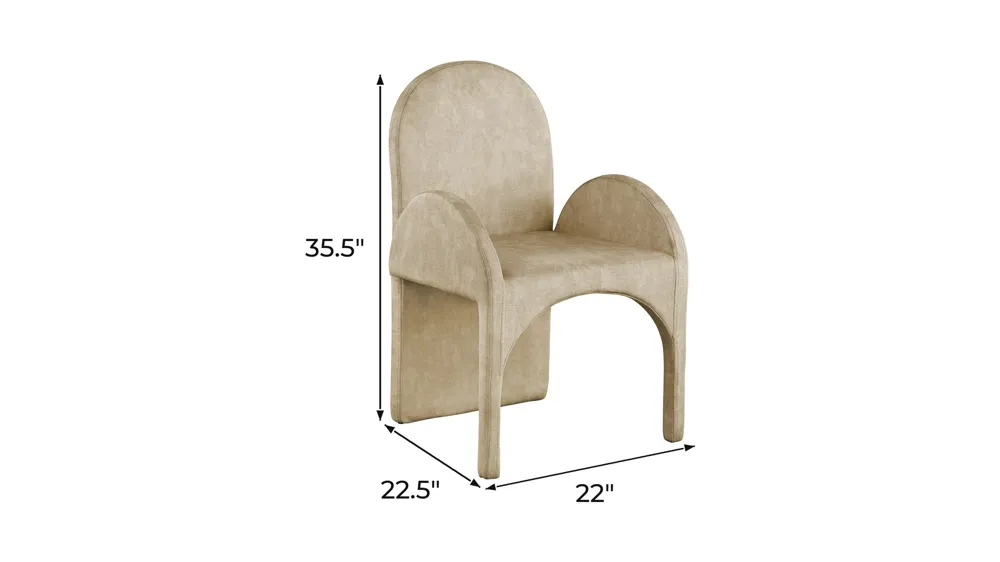 Summer Dining Arm Chair - Set of 2 Dimensions