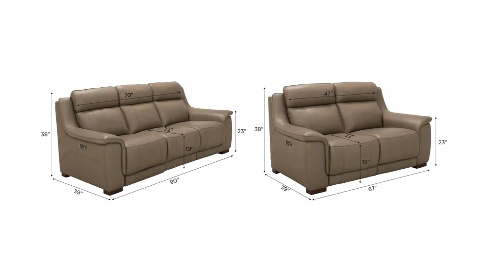 Griffith Living Room Set Dimensions
