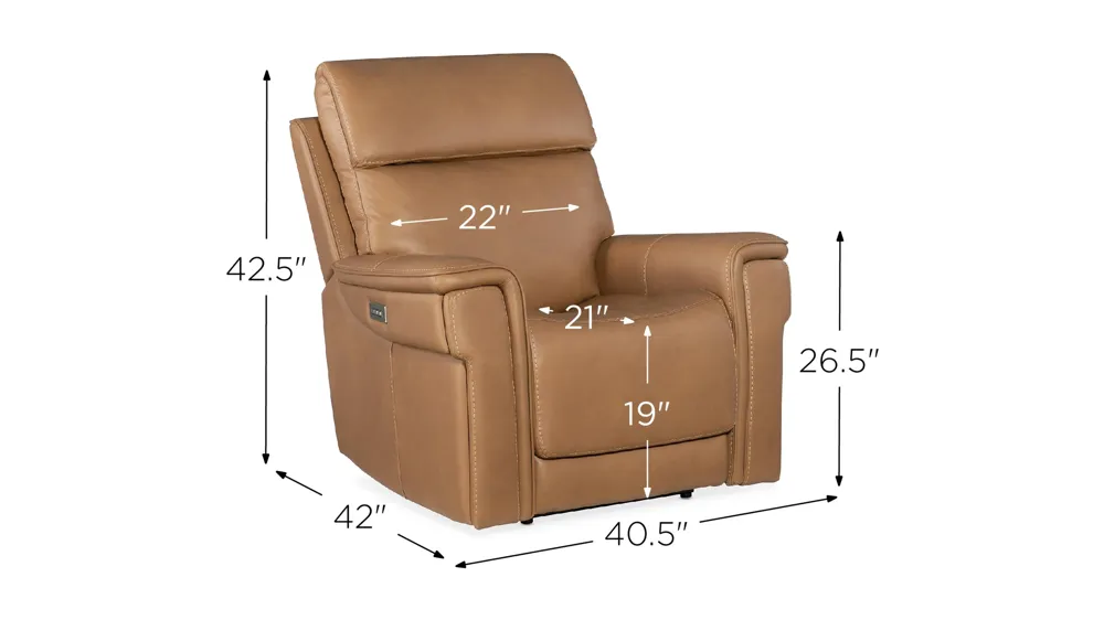 Lyra Zero Gravity Power Recliner with Power Headrest Dimensions