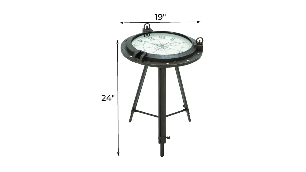 Ivy Collection Compass Accent Table Dimensions