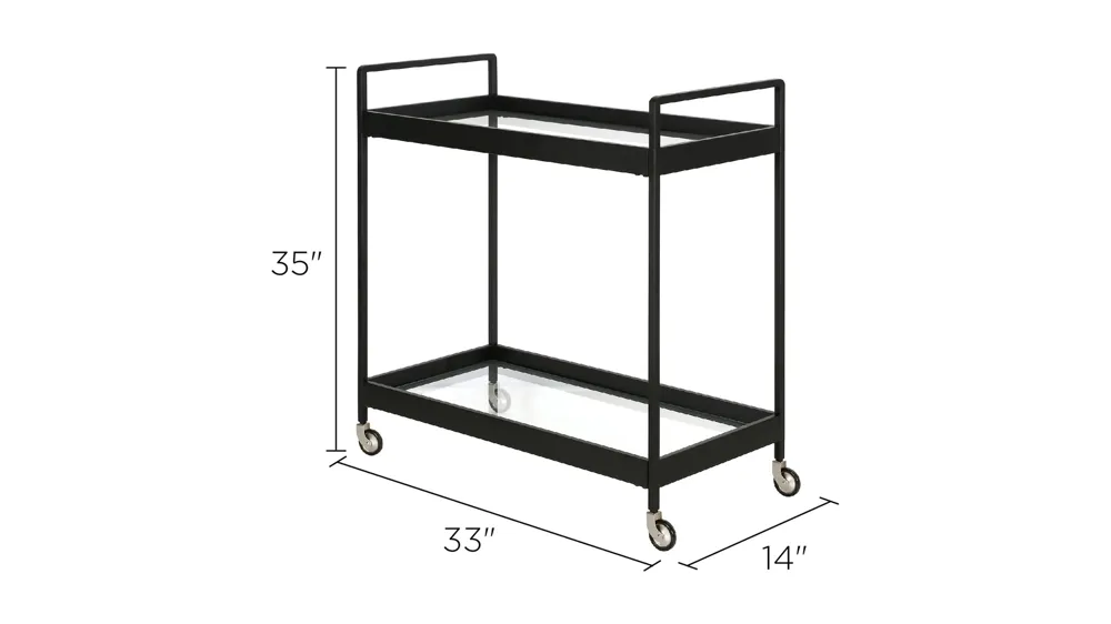 Tina Rectangular Bar Cart Dimensions