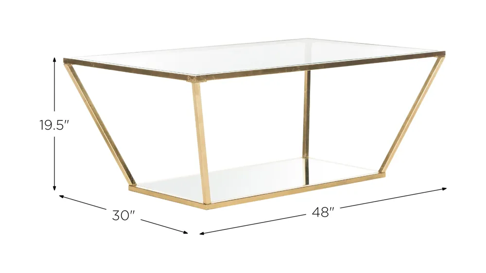 Aziz Gold Leaf Coffee Table Dimensions