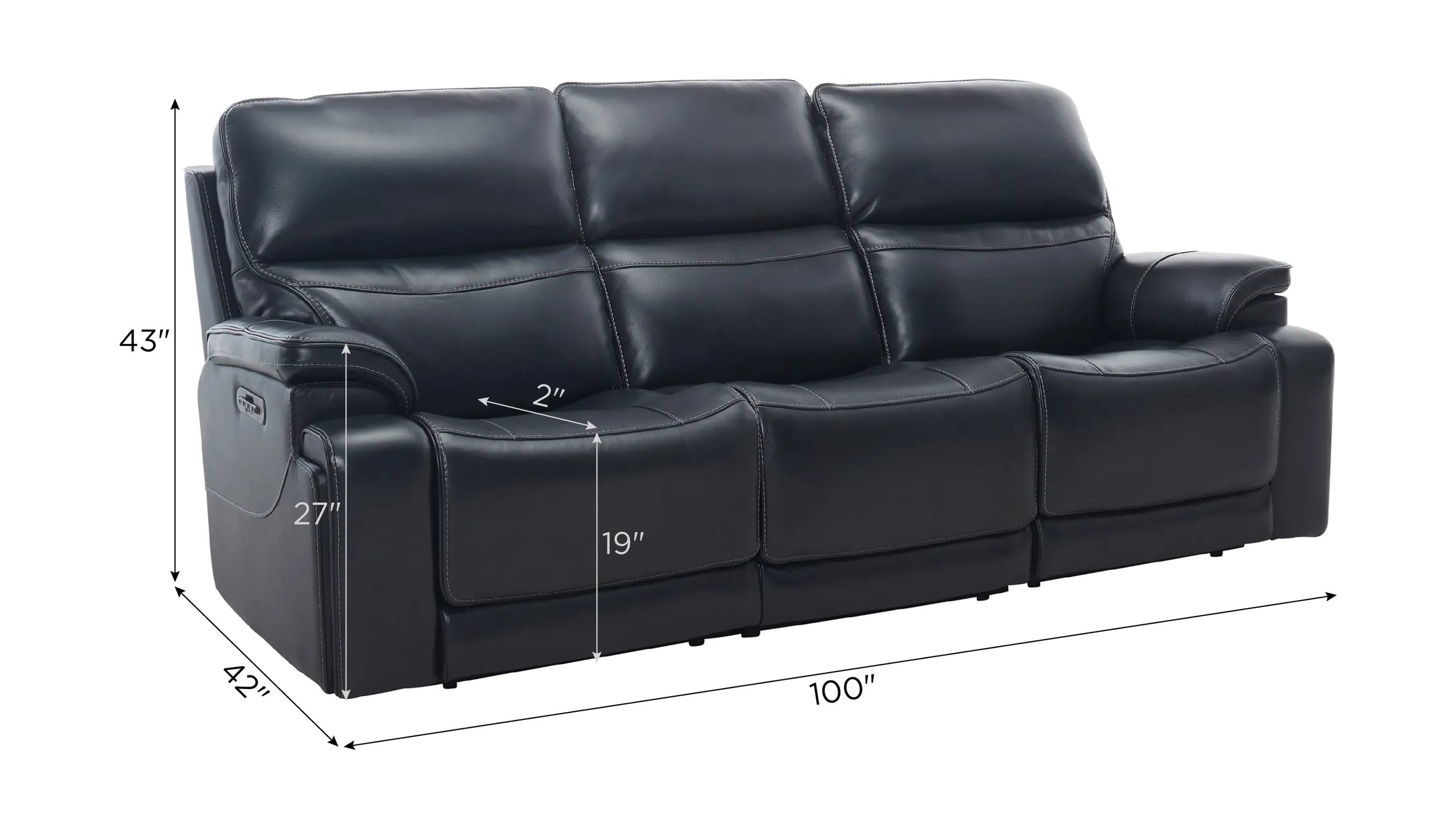 Presley 3-pc. Zero Gravity Triple Power Sofa w/ Heat & Massage