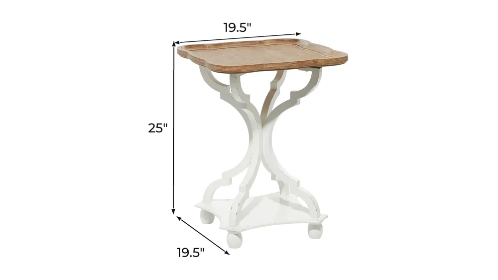 Ivy Collection Tray Accent Table Dimensions