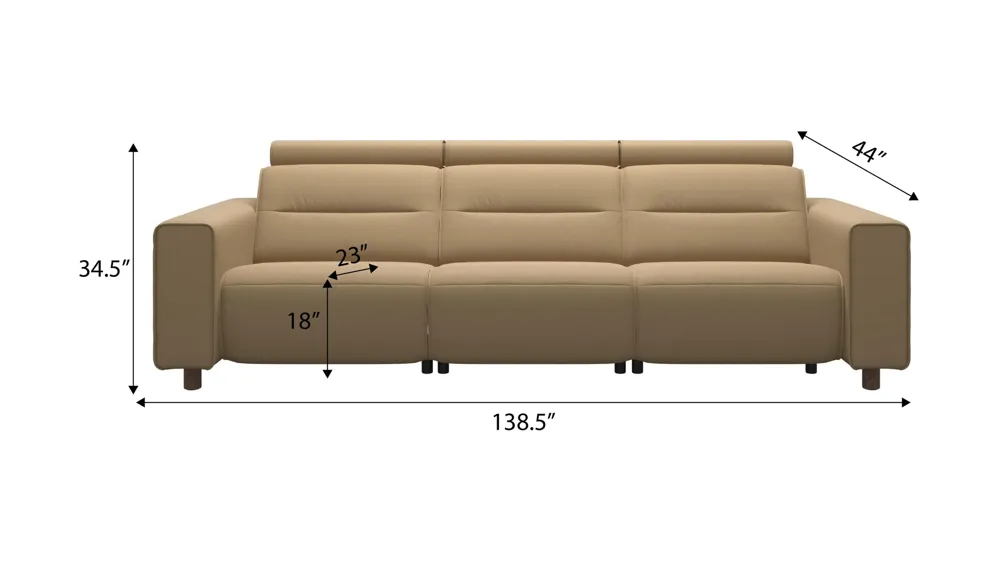 Emily 6-pc. Power Sofa Dimensions