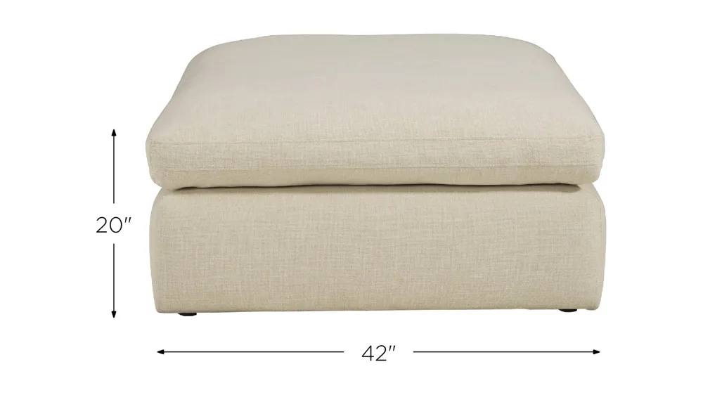 Elyza Oversized Accent Ottoman Dimensions