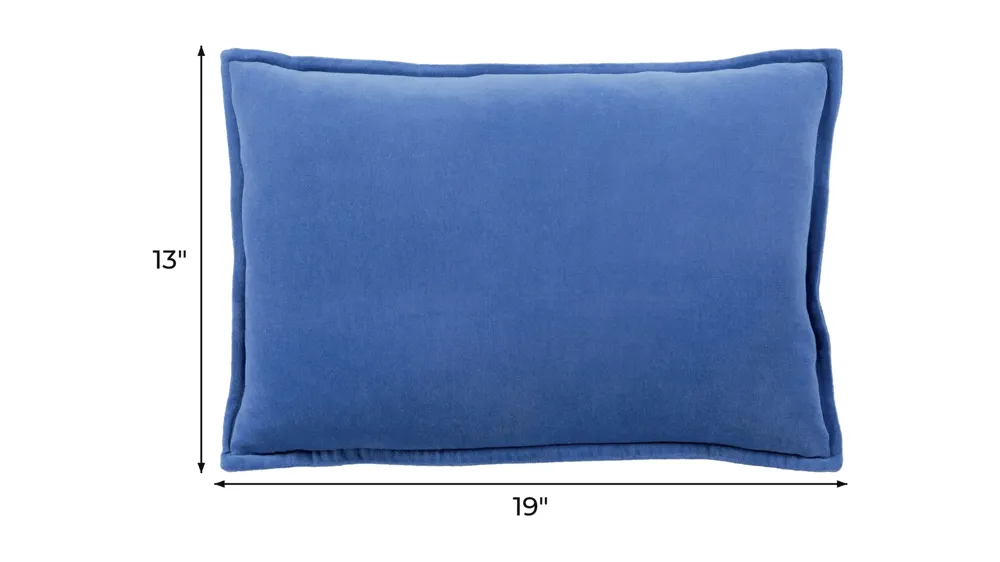 Cotton Velvet 13" x 20" Down Throw Pillow Dimensions