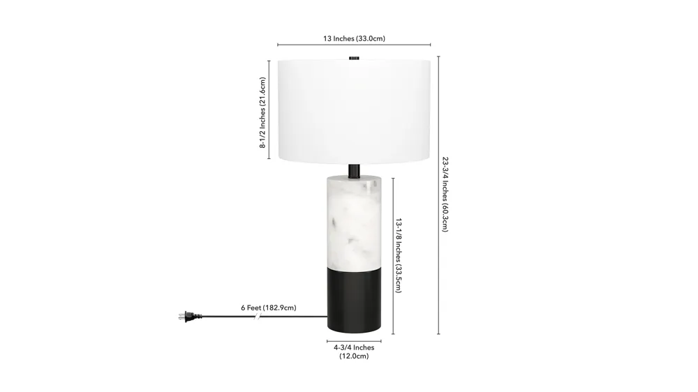 Liana Table Lamp Dimensions