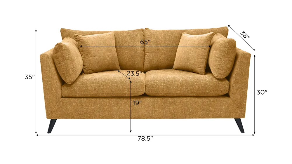 Caruso Loveseat Dimensions