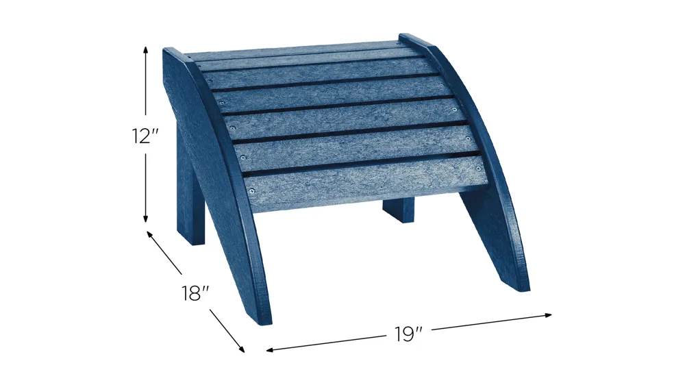 Generation Recycled Outdoor Adirondack Footstool Dimensions