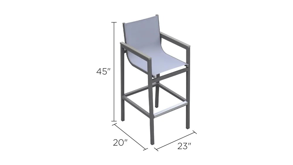 Marina Outdoor Barstool Dimensions