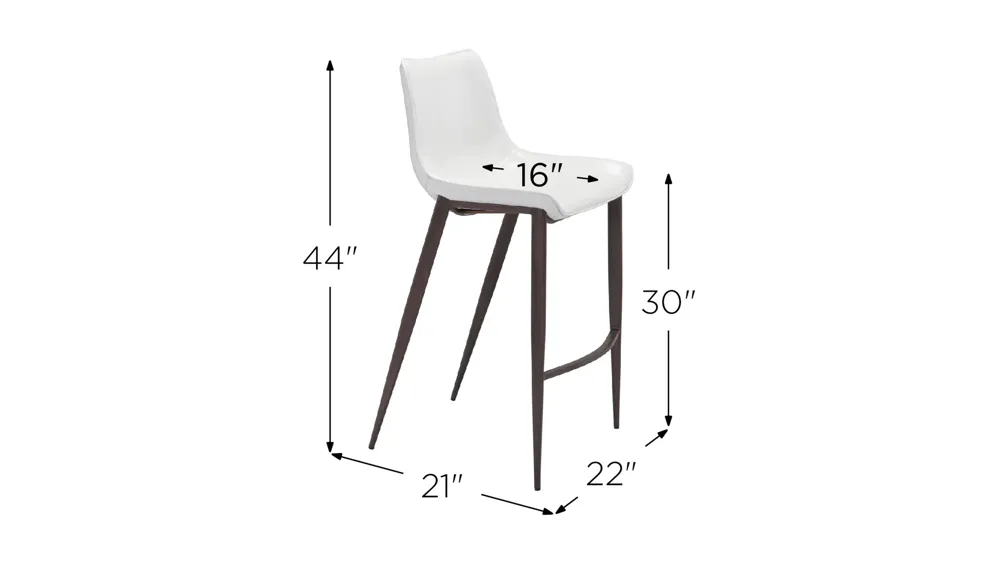 Magnus Bar Stool: Set of 2 Dimensions