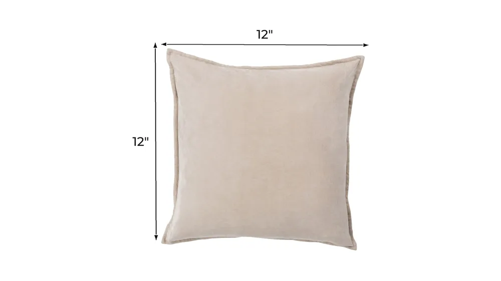 Cotton Velvet 22" Down Throw Pillow Dimensions