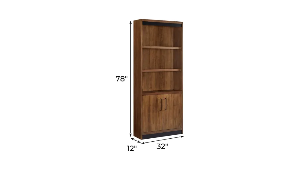 Avery Bookcase w/ Doors Dimensions