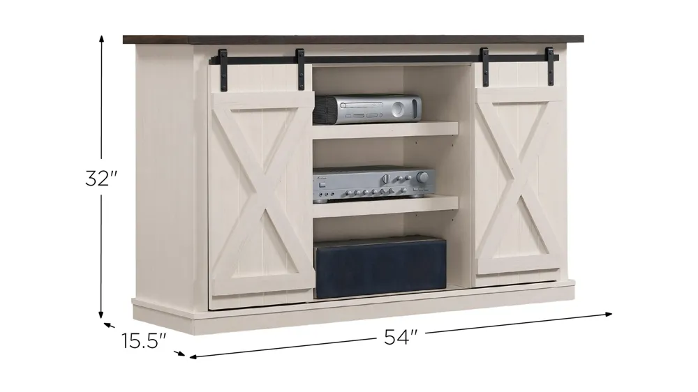 Cottonwood TV Console Dimensions