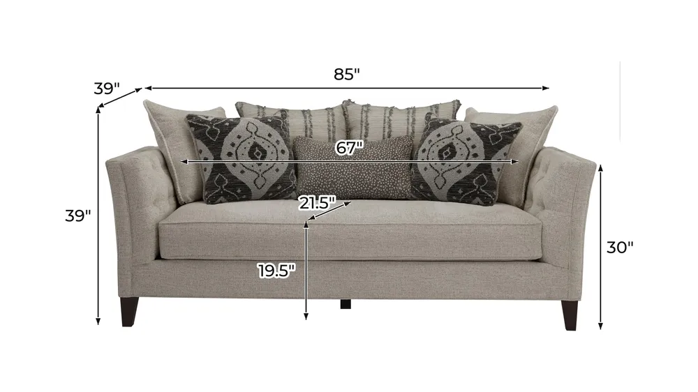 Callie Apartment Sofa Dimensions