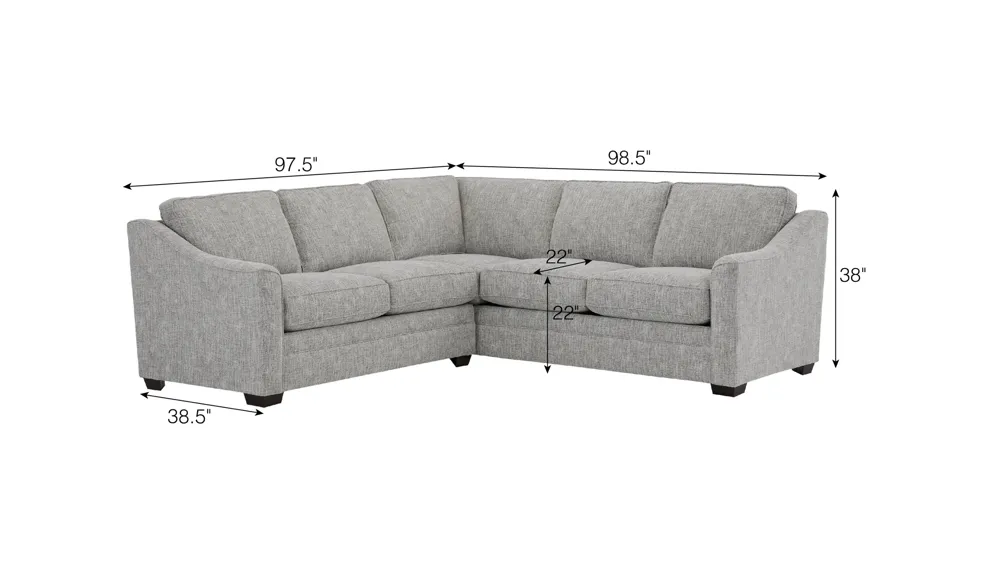 Fairhaven 2-pc. Sectional Dimensions