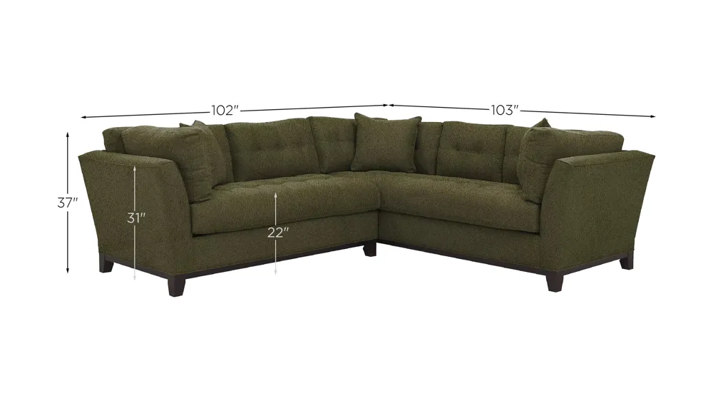 Cityscape 2-pc. Sectional Dimensions