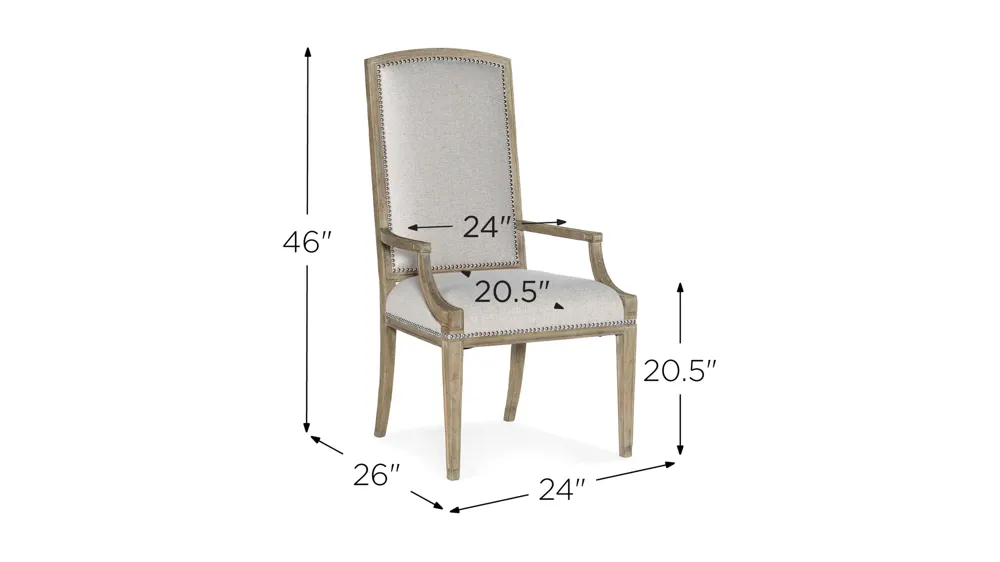 Castella Arm Chair - Set of 2 Dimensions