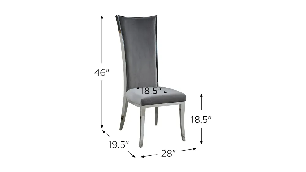 Isabel Dining Chair - Set of 2 Dimensions