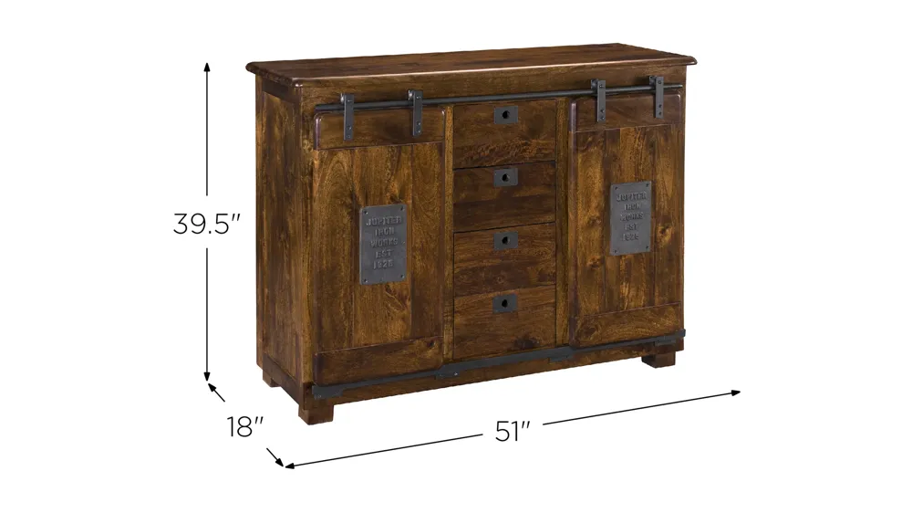 Jupiter Two Door Accent Cabinet Dimensions