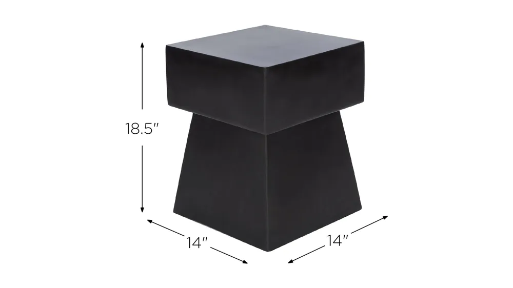 Pratia Outdoor Mushroom Concrete Accent Stool Dimensions