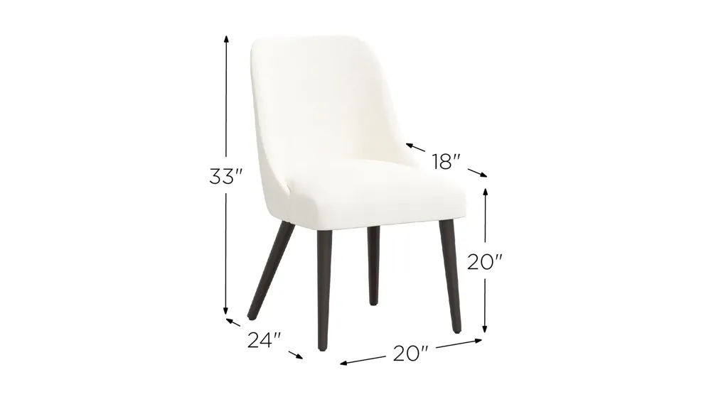 Kintra Upholstered Dining Chair Dimensions