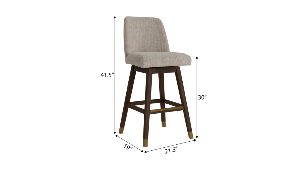 Viola Swivel Barstool Dimensions