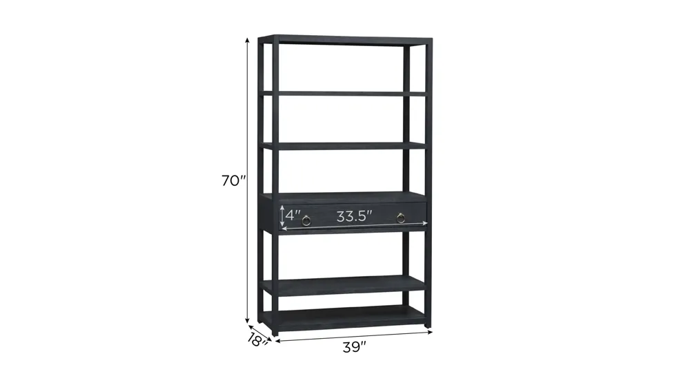East End Accent Bookcase Dimensions