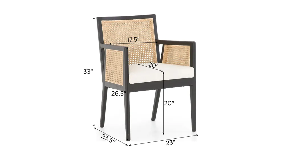 Antonia Dining Arm Chair Dimensions