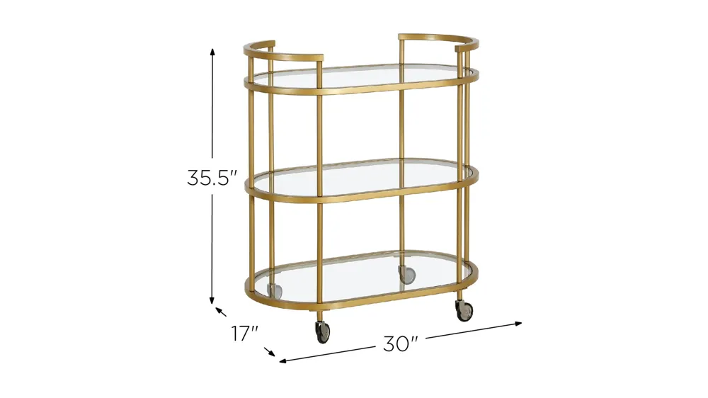 Cassie Bar Cart Dimensions