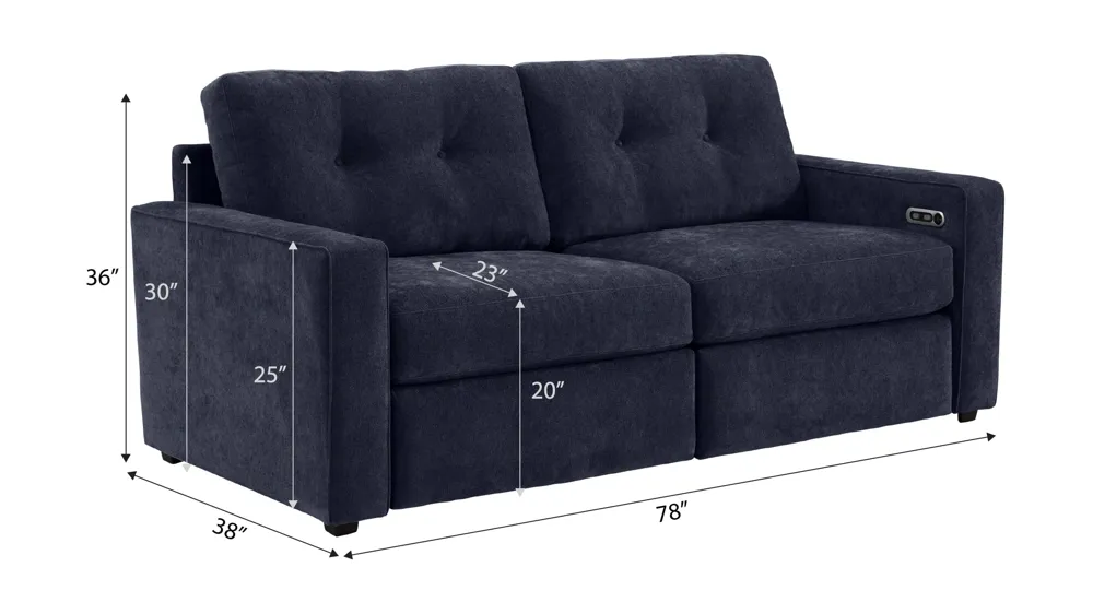 ModularOne 2-pc. Power Loveseat Dimensions