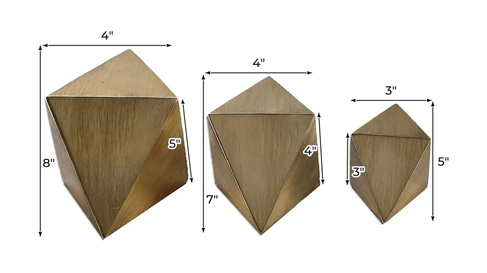 Rhombus Accents: Set of 3 Dimensions