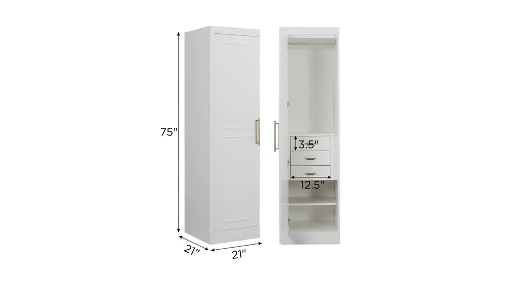 Armeda Left Wardrobe Pier Dimensions