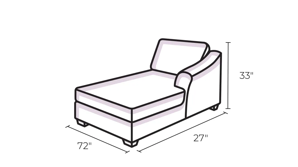 Opulence Chaise Lounge Dimensions