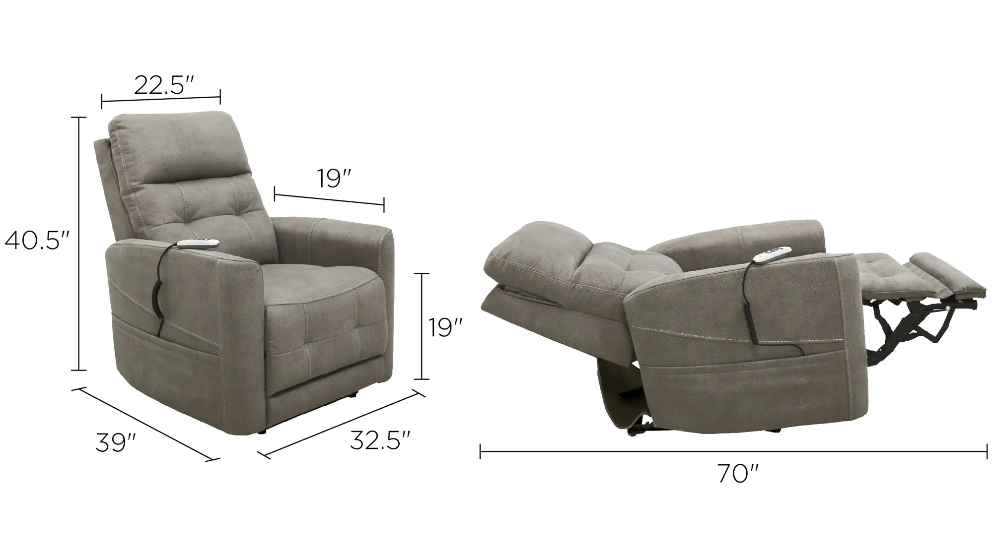Laverne Microfiber Power Lift Recliner Raymour Flanigan