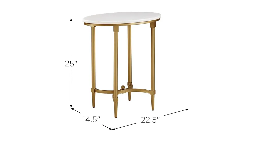 Clair Oval End Table Dimensions