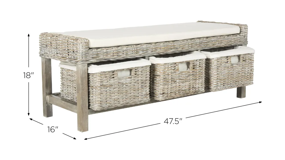 Jaria Storage Bench Dimensions