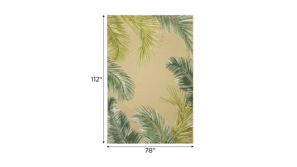 Marina Palm Border Indoor/Outdoor Area Rug Dimensions