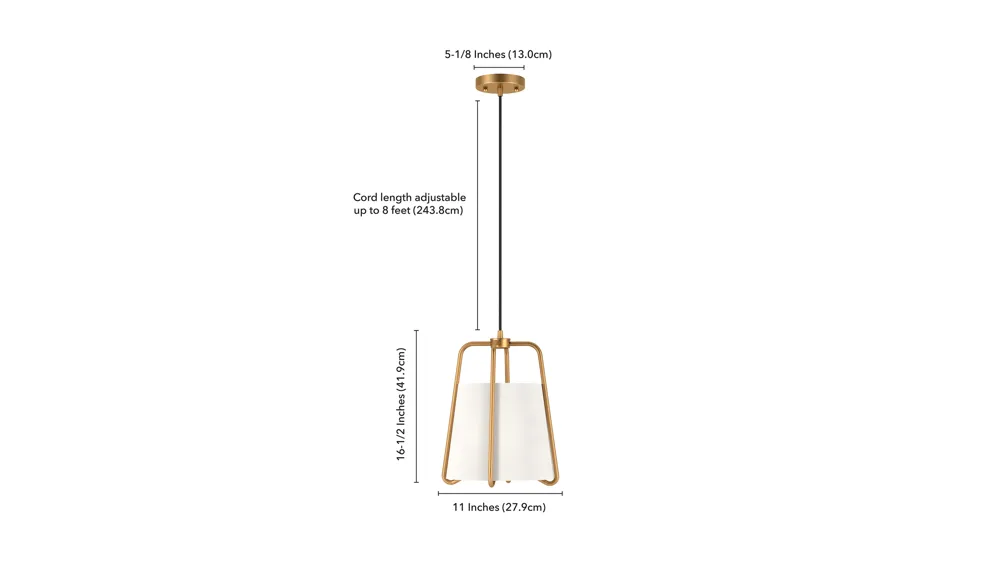 Mari Fabric Pendant Dimensions