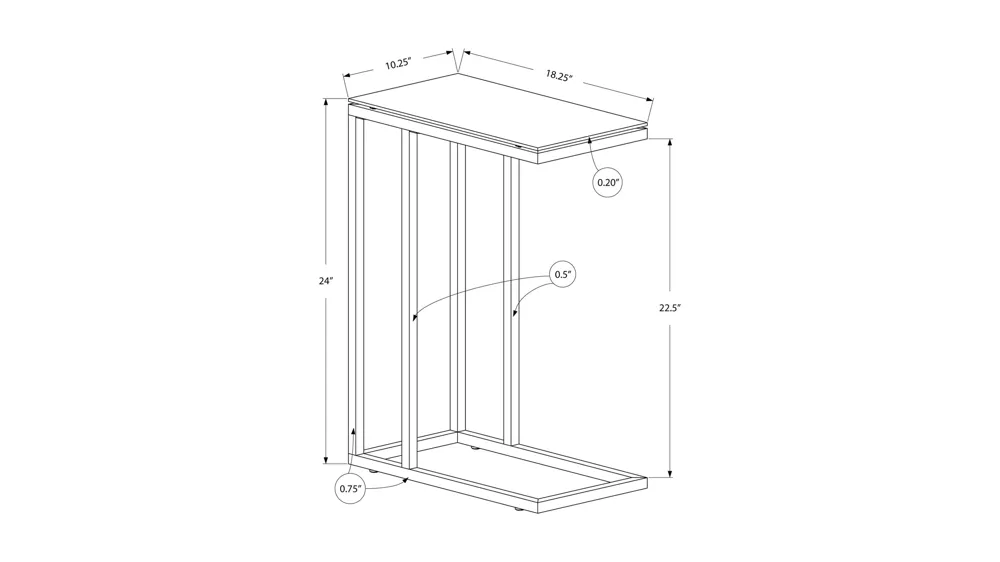 Banks Accent Table Dimensions