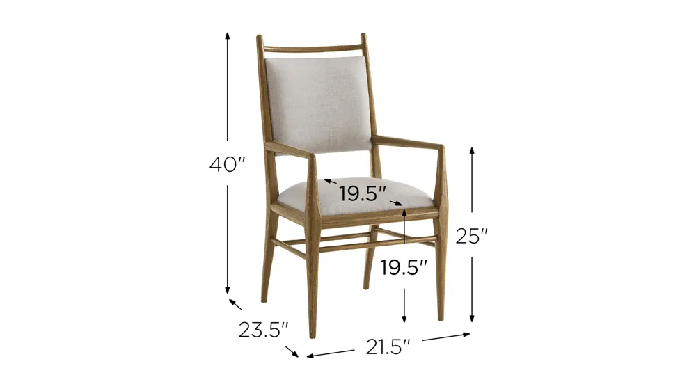 Nova Dining Arm Chair II Dimensions
