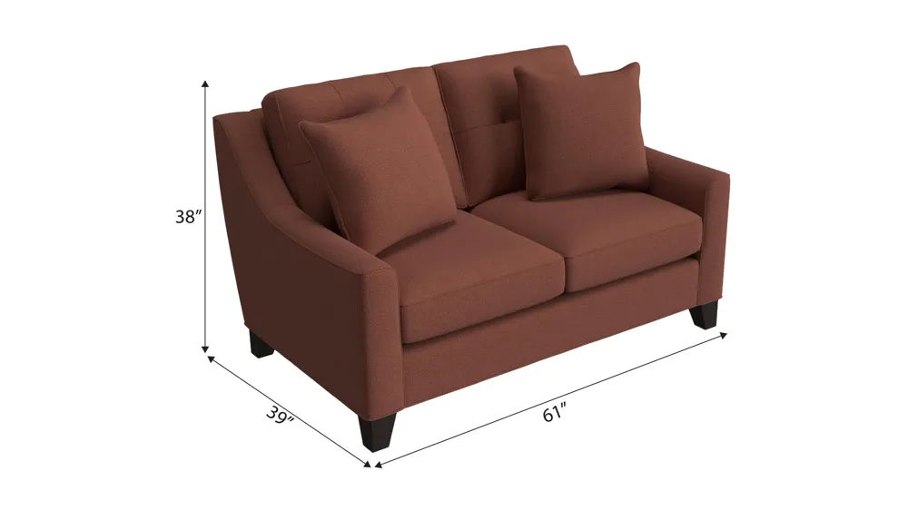 Carmine Loveseat Dimensions