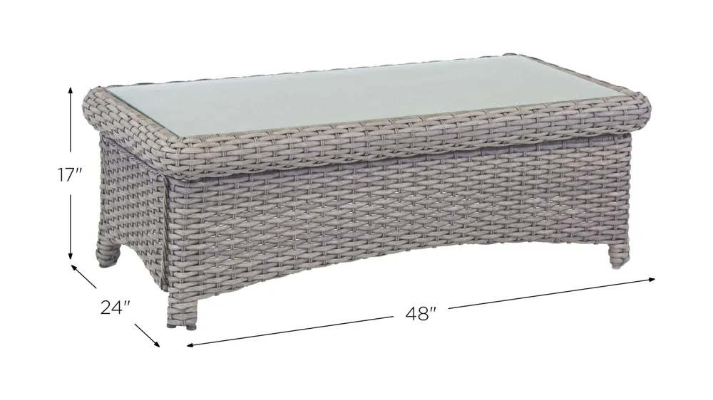 St Tropez Stn Outdoor Coffee Table Dimensions
