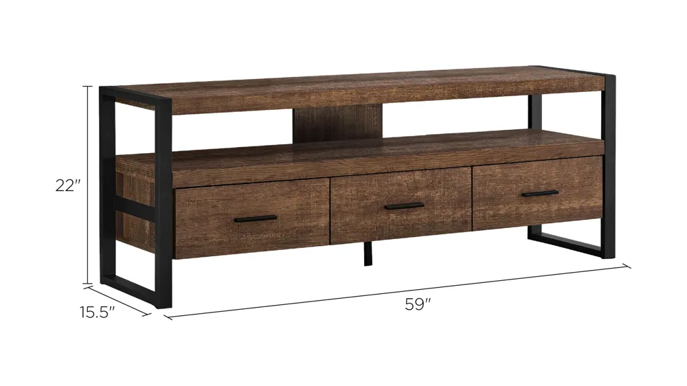 Farah 60" TV Console Dimensions