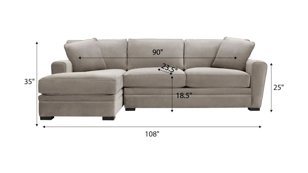 Artemis II 2-pc. Sectional Dimensions