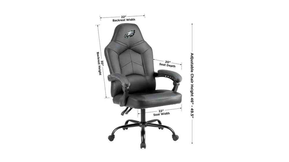 NFL Oversized Adjustable Office Chairs Dimensions